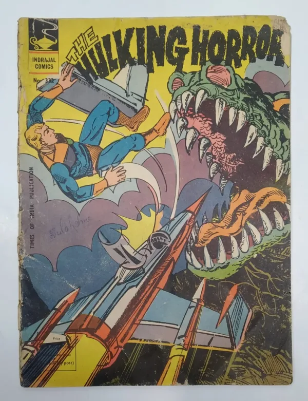 1 Indrajal Comics, The Hulking Horror, Indrajal Comics No. 332, 1979 vintage comic, rare Indian comic, collectible Indrajal Comics, old comics for sale, vintage Indian comics, classic comic India, original Indrajal Comics, retro Indrajal issue, rare comic book India, comic book collectible, Indian superhero comics, Phantom comics India, comic book vintage edition, antique comic book, Indrajal rare edition, vintage graphic novel India, comic book for collectors
