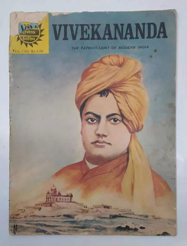 1 Vivekananda comic, Amar Chitra Katha No. 146, The Patriot comic, 1985 vintage comic, rare Indian comic, collectible Amar Chitra Katha, vintage Indian comics, classic Indian comic book, original Amar Chitra Katha, Indian saint comics, Swami Vivekananda comic, vintage comic book collectible, Amar Chitra Katha vintage issue, Indian spiritual leader comics, comic book collectors, vintage graphic novel India, Amar Chitra Katha rare edition, retro Indian comics, historic Indian comics