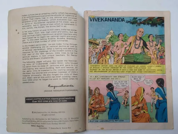3 Vivekananda comic, Amar Chitra Katha No. 146, The Patriot comic, 1985 vintage comic, rare Indian comic, collectible Amar Chitra Katha, vintage Indian comics, classic Indian comic book, original Amar Chitra Katha, Indian saint comics, Swami Vivekananda comic, vintage comic book collectible, Amar Chitra Katha vintage issue, Indian spiritual leader comics, comic book collectors, vintage graphic novel India, Amar Chitra Katha rare edition, retro Indian comics, historic Indian comics