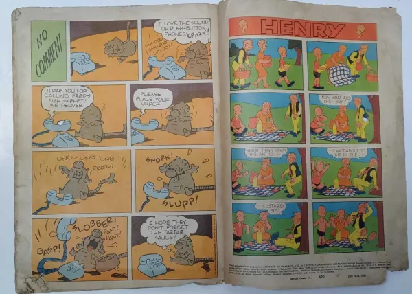 7 Name : Indrajal Comics "The Fiendish Mission" No.420 Vintage From The : 1980's Published By : Times Of India Publication (INDRAJAL COMICS) Publishing Date : July 18-24, 1982 Language : English Condition : As Per Photos