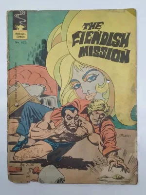 Name : Indrajal Comics "The Fiendish Mission" No.420 Vintage From The : 1980's Published By : Times Of India Publication (INDRAJAL COMICS) Publishing Date : July 18-24, 1982 Language : English Condition : As Per Photos