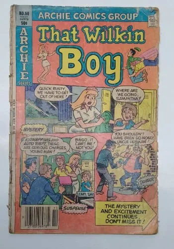 1981 vintage comic book,American comics 1980s,Archie Comics 1981,Archie comics classic,Archie Comics collectible,Archie Comics Group vintage,Archie Series No. 50,classic Archie comic,collectible Archie Comics,comic book collectors,Copper Age comics,old Archie comics for sale,original Archie Comics,rare Archie comic,retro Archie issue,Sabrina Archie comics,That Wilkin Boy,That Wilkin Boy Bingo Wilkin,vintage Archie comic,vintage comic book collectible