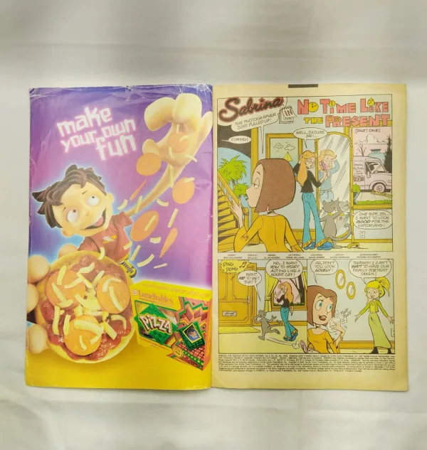 3 Sabrina the Teenage Witch comics, Archie Comics, vintage comics, collectible comics, magical comics, teen adventure, classic comics, comic collectors, rare comics, comic book collection, comic auctions, comic marketplace, comic series, fantasy comics, teen witches, comic art, comic sale, comic trading, comic fans, comic shop, retro comics, comic fandom, supernatural comics, comic story, family comics, comic culture, comic community, comic storytelling, collectible edition, comic books, comic characters, magical adventures, comic enthusiasts, classic teen comics, comic lovers, comic trade, comic preservation, comic collectors edition, comic illustrations