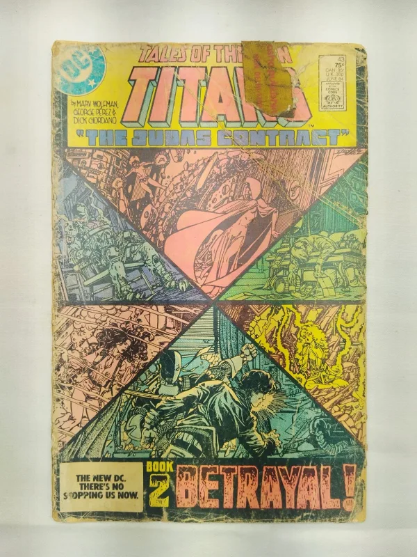 5 Teen Titans comics, DC Comics, vintage comics, superhero comics, collectible comics, graphic novels, 1980s comics, rare comics, mystery comics, dark superhero, Raven DC, comic collectors, comic series, team superheroes, comic auction, comic marketplace, adventure comics, betrayal storyline, classic comics, comic book collection, comic art, comic sale, comic trading, fan favorite comics, dramatic comics, mystery story, action comics, comic storytelling, retro comics, comic book fans, collectible edition, comic shop, comic books, superhero saga, comic community, classic superhero, comic culture, comic fandom, comic trading card, graphic storytelling