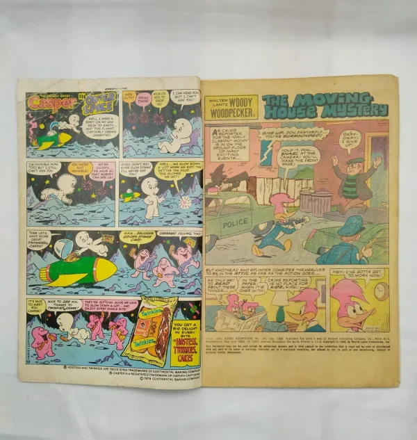 Woody Woodpecker, Whitman comics, vintage comics, collectible comics, classic cartoons, 1970s comics, rare comics, funny animal comics, slapstick humor, children’s comics, Disney comics, retro comics, antique comics, family-friendly, Western Publishing, classic animation, comic books, old school comics, nostalgic comics, Gold Key Whitman, cartoon collectibles, pop culture, vintage Disney comics, animated character comics, comics for kids, comic set, comic lot