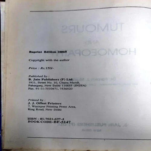 Tumours and homoepathy (pages 196)