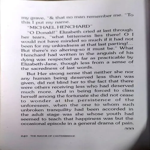 The Mayor of casterbridge (pages 240)