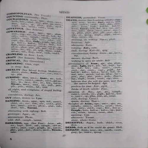 Kent’s Repartory of the Homoepathic materia medica (pages 1500 )