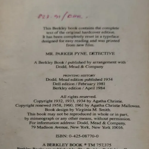 Mr. Parker Pine Detective (pages 198)