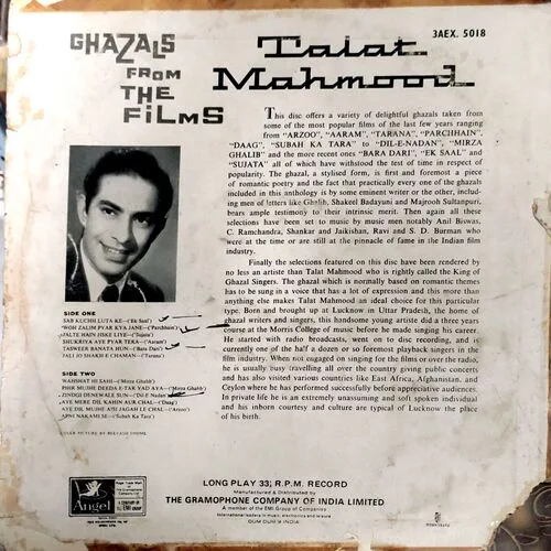 Ghazals from the Films  (Vinyl Cover)