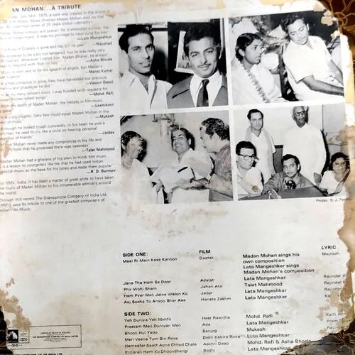 Madan Mohan a Tribute  (Vinyl Cover)