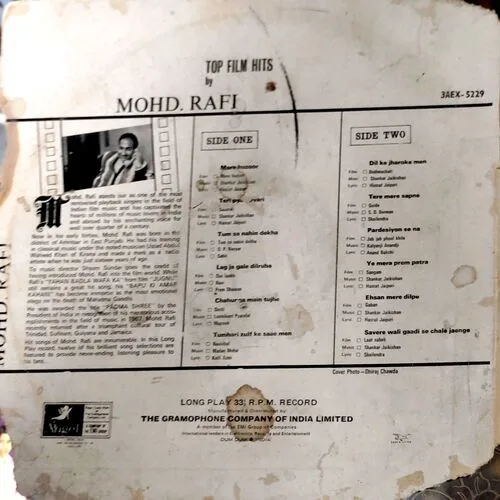 Mohd. Rafi (vinyl  cover)