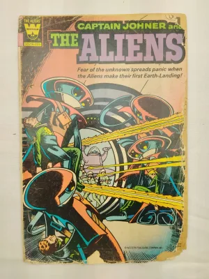 vintage comic, Whitman comic, Captain Johner, alien comic, sci-fi comic, collectible comic, space adventure, classic comic, rare comic, 1980s comic, comic collector, retro comic, comic series, sci-fi story, alien invasion, comic marketplace, comic auction, science fiction, comic collection, comic sale, space exploration, comic fandom, whitman comics, classic sci-fi, comic art, retro sci-fi, space mystery, comic shop, comic trading, comic sellers, rare whitman, 80s comics, alien stories, comics for collectors, comic book sale, comic preservation, collectible edition, comic storytelling, sci-fi adventure, comic books, comic enthusiasts