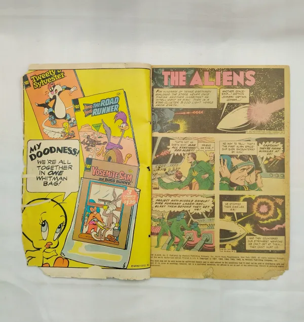vintage comic, Whitman comic, Captain Johner, alien comic, sci-fi comic, collectible comic, space adventure, classic comic, rare comic, 1980s comic, comic collector, retro comic, comic series, sci-fi story, alien invasion, comic marketplace, comic auction, science fiction, comic collection, comic sale, space exploration, comic fandom, whitman comics, classic sci-fi, comic art, retro sci-fi, space mystery, comic shop, comic trading, comic sellers, rare whitman, 80s comics, alien stories, comics for collectors, comic book sale, comic preservation, collectible edition, comic storytelling, sci-fi adventure, comic books, comic enthusiasts