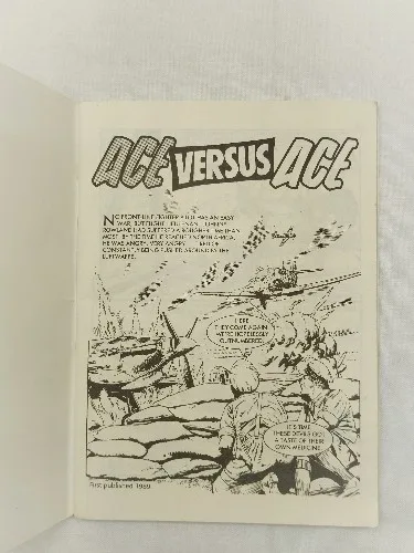 Commando comics, war comics, British comics, aviation comics, fighter pilot, WWII comics, action comic, adventure comic, vintage comics, collectible edition, military comics, dogfight comic, hero comic, pilot duel, graphic novel, classic comic, old comics, rare comic, retro art, historical comic, comic collectors, adventure story, comic library, legendary issue, print comic, comic book, brave heroes, epic duel, combat comic, best comics, air combat, hero pilot, British war story, military hero, WWII adventure, battle comic, war library, print collectors, action adventure, comic value, exclusive cover