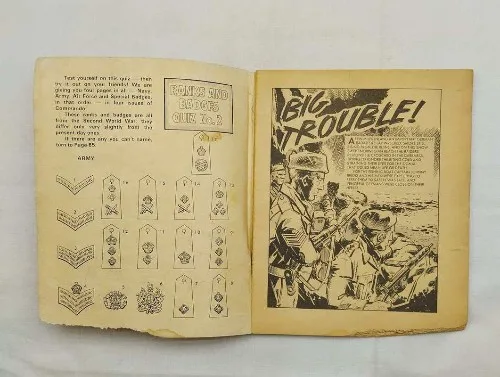 D.C. Thomson, Commando comics, Commando No. 1284, Big Trouble comic, vintage comic, WWII comic, war comic, action comic, adventure comic, British comic, collectible comic, military comic, black and white comic, comic collectors, comic collection, comic marketplace, graphic storytelling, classic comic, comic trading, comic fandom, British war comics, soldier comics, historic comic, vintage comic book, collectible edition, comic fans, comic shop, comic enthusiasts, war stories, military action, comic art, comic series, comic community, comic lovers, comic book store, comic auctions, wartime comic, classic war story, vintage collectors, comic display, comic products, comic trades, comics UK, hero comics, black & white comics, comic lore, comic history, adventure stories, WWII stories, military history comics, comic narratives, comic editions, comic book readers, British comics collectors, comic fan base, comic events, war hero comics, military graphic novels, vintage comic sellers, war comic books, classic adventure comics, historic war comics, comic book sales UK, collectible war comics, comic series UK, classic comic editions, military stories, comic fan communities, comic storylines, classic adventure comics, comic trading UK, collectible military comics, comic art style, comic book forums, comic book collections UK, vintage comic shop, battle stories comics, classic black and white comics, British comic book shops, comic book markets, historical comic books, vintage war comics