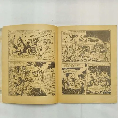 D.C. Thomson, Commando comics, Commando No. 1240, Looking for Trouble, vintage comic, WWII comic, war comic, action comic, adventure comic, British comic, collectible comic, military comic, black and white comic, comic collectors, comic collection, comic marketplace, graphic storytelling, classic comic, comic trading, comic fandom, British war comics, soldiers comics, historic comics, vintage comic book, collectible edition, comic fans, comic shop, comic enthusiasts, war stories, military action, comic art, comic series, comic community, comic lovers, comic book store, comic auctions, wartime comic, classic war story, vintage collectors, comic display, comic products, comic trades, comics UK, hero comics, black & white comics, comic lore, comic history, adventure stories, WWII stories, military history comics, comic narratives, comic editions, comic book readers, British comics collectors, comic fan base, comic events, war hero comics, military graphic novels, vintage comic sellers, war comic books, classic adventure comics, historic war comics, comic book sales UK, collectible war comics, comic series UK, classic comic editions, military stories, comic fan communities, comic storylines, classic adventure comics, comic trading UK, collectible military comics, comic art style, comic book forums, comic book collections UK, vintage comic shop, battle stories comics, classic black and white comics, British comic book shops, comic book markets, historical comic books, vintage war comics, Commando Looking For Trouble, No. 1240 comic, comic retro collection, WWII battle stories, rare war comics, Commando classic, 1978 vintage comic, war adventure comic UK, old British comics