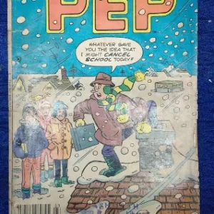 Archie Comics, PEP comic, vintage comic, 1985 comic, collector edition, teen humor, classic comic, American comic, comic book, nostalgic comic, collectible comic, comic fans, comic trading, comic shop, comic community, comic art, comic series, comic fan base, humorous comic, comic collectors, comic marketplace, comic readers, comic stories, comic narratives, classic humor, teenage adventure, comic edition, comic auctions, comic culture, comic sellers, comic book fans, comic display, comic plot, legendary comics, comedic series, vintage comics USA, retro comics, comic books USA, comic book store, funny comic, comic events, comic auctions, comic collection, comic enthusiasts, comic lovers, American humor, comic plot lines, comic characters, comic illustrations, illustrated comic, comic storytelling, comic artwork, comic collectors USA, comic editions USA, comic buyers, comic fans USA, comic market, comic book retailers, vintage comic store, comic series USA, Archie characters, comic fandom USA, retro comic book, classic comic books, nostalgic comics USA, comic community USA, comic buyers USA, comic trade fairs, comic book traders, comic book fairs, comic book collection USA, comic art fans, comic book culture, comic sellers USA, comic legends USA, classic teen comics, comic nostalgia, humorous comic strips, comic humor, American comic books, comic fan communities, comic storylines, teen comics USA, classic comic editions, comic classics USA, comic enthusiasts USA, comic book events, comic vintage, comic collector editions, comic book archive, comic book lovers USA