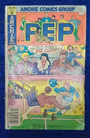 Archie Comics, PEP comic, vintage comic, 1981 comic, collector edition, teen humor, classic comic, American comic, comic book, nostalgic comic, collectible comic, comic fans, comic trading, comic shop, comic community, comic art, comic series, comic fan base, humorous comic, comic collectors, comic marketplace, comic readers, comic stories, comic narratives, classic humor, teenage adventure, comic edition, comic auctions, comic culture, comic sellers, comic book fans, comic display, comic plot, legendary comics, comedic series, vintage comics USA, retro comics, comic books USA, comic book store, funny comic, comic events, comic auctions, comic collection, comic enthusiasts, comic lovers, American humor, comic plot lines, comic characters, comic illustrations, illustrated comic, comic storytelling, comic artwork, comic collectors USA, comic editions USA, comic buyers, comic fans USA, comic market, comic book retailers, vintage comic store, comic series USA, Archie characters, comic fandom USA, retro comic book, classic comic books, nostalgic comics USA, comic community USA, comic buyers USA, comic trade fairs, comic book traders, comic book fairs, comic book collection USA, comic art fans, comic book culture, comic sellers USA, comic legends USA, classic teen comics, comic nostalgia, humorous comic strips, comic humor, American comic books, comic fan communities, comic storylines, teen comics USA, classic comic editions, comic classics USA, comic enthusiasts USA, comic book events, comic vintage, comic collector editions, comic book archive, comic book lovers USA