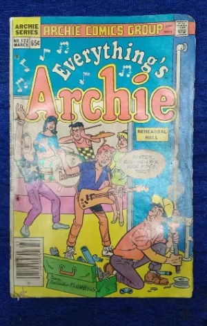 Own Everything's Archie No. 122 (March 1986) – a vintage American comic book from Archie Comics Group featuring the classic teen humor and adventures of Archie and friends. Perfect for fans of Archie’s nostalgic charm, collectors of vintage comics, and lovers of timeless American teen storytelling. Add this collectible to your collection today with guaranteed authenticity and fast shipping.
