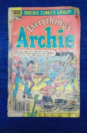 Archie Comics, Everything's Archie, vintage comic, 1985 comic, collector edition, teen humor, classic comic, American comic, comic book, nostalgic comic, collectible comic, comic fans, comic trading, comic shop, comic community, comic art, comic series, comic fan base, humorous comic, comic collectors, comic marketplace, comic readers, comic stories, comic narratives, classic humor, teenage adventure, comic edition, comic auctions, comic culture, comic sellers, comic book fans, comic display, comic plot, legendary comics, comedic series, vintage comics USA, retro comics, comic books USA, comic book store, funny comic, comic events, comic auctions, comic collection, comic enthusiasts, comic lovers, American humor, comic plot lines, comic characters, comic illustrations, illustrated comic, comic storytelling, comic artwork, comic collectors USA, comic editions USA, comic buyers, comic fans USA, comic market, comic book retailers, vintage comic store, comic series USA, Archie characters, comic fandom USA, retro comic book, classic comic books, nostalgic comics USA, comic community USA, comic buyers USA, comic trade fairs, comic book traders, comic book fairs, comic book collection USA, comic art fans, comic book culture, comic sellers USA, comic legends USA, classic teen comics, comic nostalgia, humorous comic strips, comic humor, American comic books, comic fan communities, comic storylines, teen comics USA, classic comic editions, comic classics USA, comic enthusiasts USA, comic book events, comic vintage, comic collector editions, comic book archive, comic book lovers USA