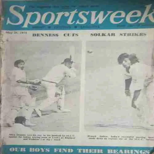 Sportsweek( May 26 , 1974 ) half cut of page no 33,34 and small cut of last page