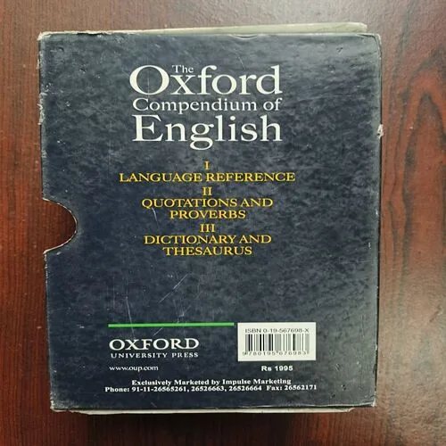 The Oxford Compendium Of English , 1 Language Reference 2 Quotations And Proverbs 3 Dictionary And Thesaurus