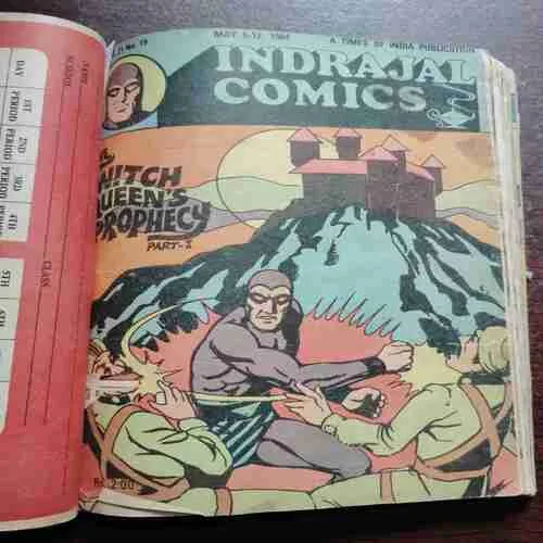 Document 2_50 INDRAJAL COMICS 11 IN ONE BANDING ; THE DOOMEID CAPTIVES / TRYST WITH DESTING / THE VALLEY OF THE LIVING DEAD / THE DREADFUL LAND OF KULA KU PART 1 /THE DREADFUL LAND OF KULA KU PART 2 / THE DREADFUL LAND OF KULA KU PART 3 / THE WITCH QUEENS PROPHECY PART 1 / THE WITCH QUEENS PROPHECY PART 2 (FEW PAGES DAMAGE ) / (COVERLESS )THE MONSTER OF THE GREEN VALLEY PART 2 / THE MONSTER OF THE GREEN VALLEY PART 1 / THE SCORPIA GANG PART 2 .