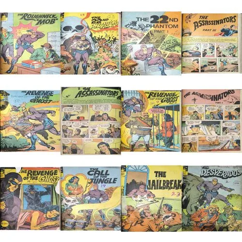 BINDING 12in1 (1.The Desperados, 2. The Jailbreak, 3. The Call Of The Jungle, 4. The Revenge Of The Ghost Part-1, 5.The Assassinators Part-1, 6.The Revenge Of The Ghost Part-2, 7.The Assassinators Part-2, 8.The Revenge Of The Ghost Part-3, 9. The Assassinators Part-3, 10. The 22nd Phantom Part-1, 11. The 22nd Phantom Part-2, 12. The Roughneck Mob.