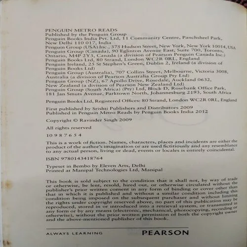 I Too Had A Love Story (By Ravinder Singh) (Total Pages = 200)