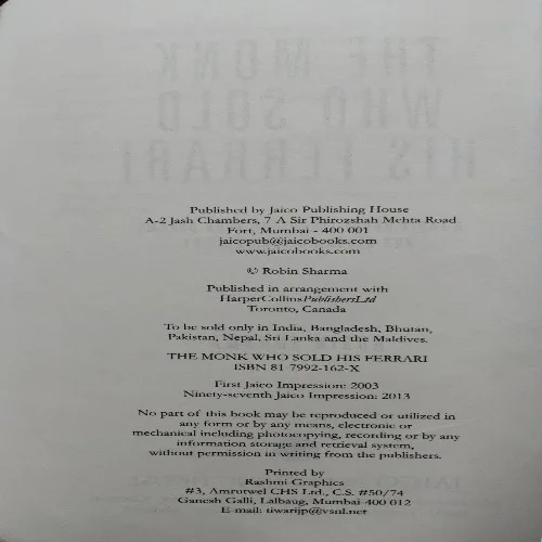 Document 6_12 The Monk Who Sold His Ferrari (By Robin Sharma) (Total Pages = 202)