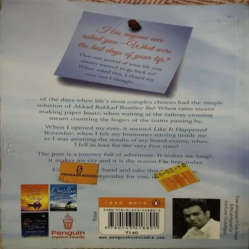 Like It Happened Yesterday (By Ravinder Singh) (Total Pages = 200)