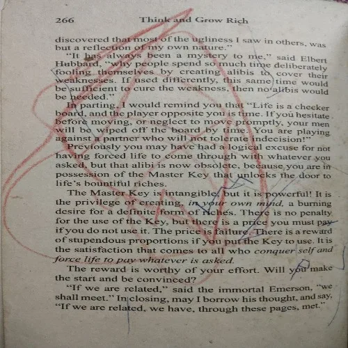 Think And Grow Rich (By Napoleon Hill) (Total Pages = 266)