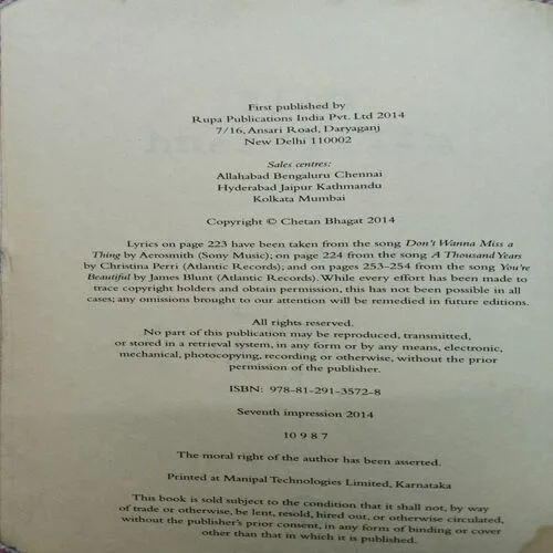 Half Girlfriend (By Chetan Bhagat) (Total Pages = 260)