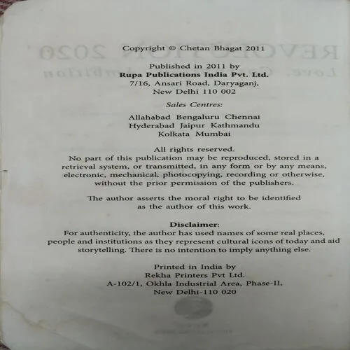 Revolution 2020 (By Chetan Bhagat) (Total Pages = 296)