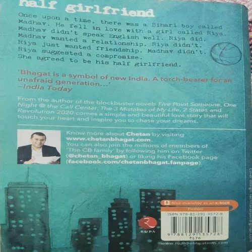 Half Girlfriend (By Chetan Bhagat) (Total Pages = 260)