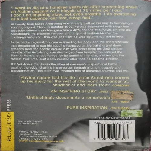 It's Not About The Bike (By Lance Armstrong) (Total Pages = 294)