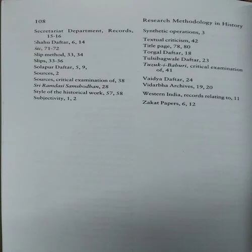 Research Methodology In History (By K.N Chitnis) (Total Pages = 108)