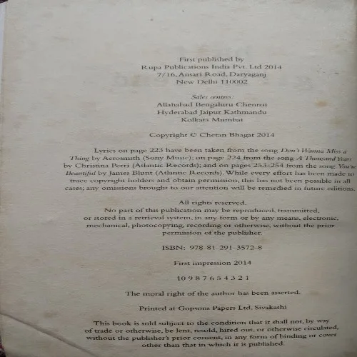 Half Girlfriend (By Chetan Bhagat) (Total Pages = 260)