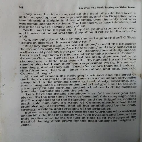 The Man Who Would Be King And Other Stories (By Rudyard Kipling) (Total Pages = 248)