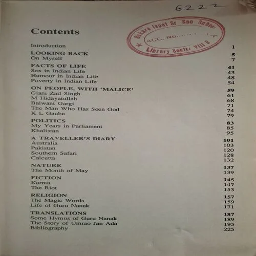 Sex, Scotch, & Scholarship ( By Kushwant Singh )