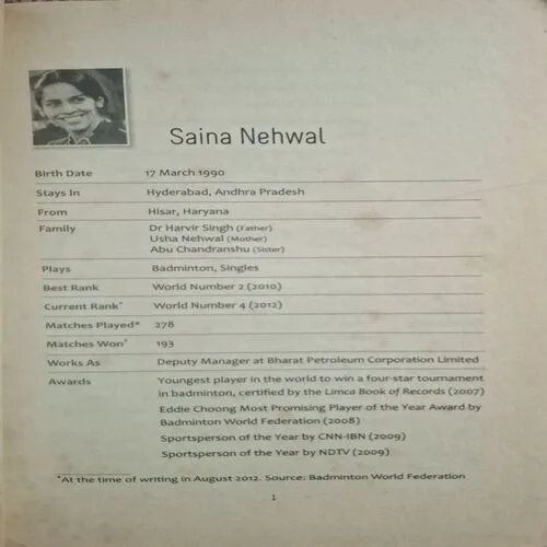 Document_42 Playing To Win ( By Saina Nehwal )(Total Pages = 120 )