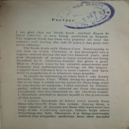 Nature Cure For Common Diseases ( By Vithaldas Modi ) (Total Pages = 198 )