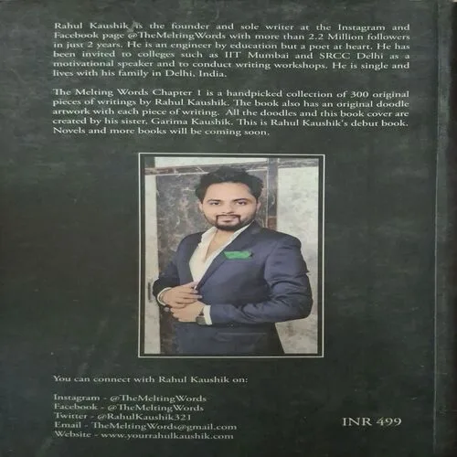 The Melting Words Chapter - 1 ( By Rahul Kaushik )(Total Pages = 314 )