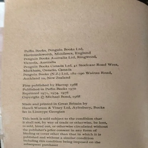 Thursday Rides Again (pages 136) (By Michael Bond)