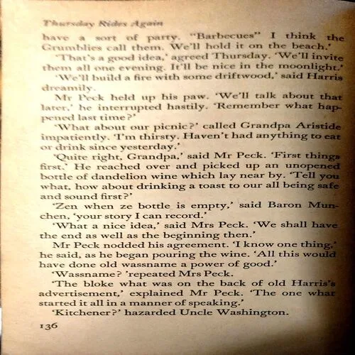 Thursday Rides Again (pages 136) (By Michael Bond)