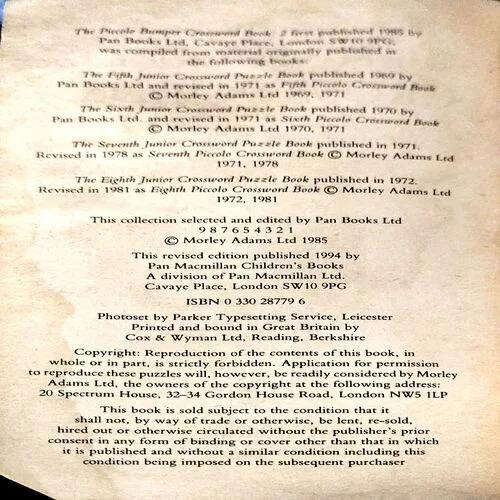 The Bumper Book Of Crossword (pages 200)