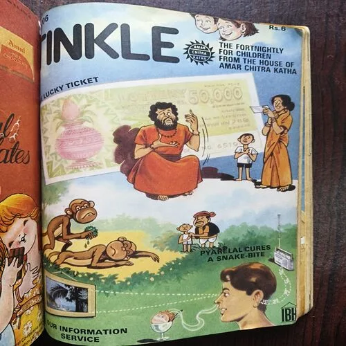 Tinkle Comics 20 in 1 Binding ( 1 Tinkle no 95 ) ( 2 Tinkle no 219 ) ( 3 Tinkle no 202 ) (4 Tinkle no 212 ) ( 5 Tinkle no 217 ) ( 6 Tinkle no 191 ) ( 7 Tinkle no 218 ) ( 8 Tinkle no 182 ) ( 9 Tinkle 210 ) ( 10 Tinkle no 211 ) ( 11 Tinkle no 197 ) ( 12 Tinkle no 198 ) ( 13 Tinkle no 209 ) ( 14 Tinkle no 192 ) ( 15 Tinkle no 171 ) ( 16 Tinkle No 199 ) ( 17 Tinkle no 194 ) ( 18 Tinkle no 206 ) ( 19 Tinkle no 196 ) ( 20 Tinkle no 213 )