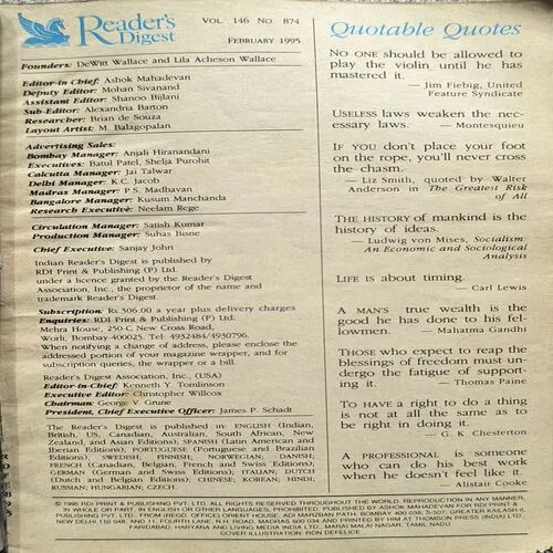 Reader's Digest ( February 1995 )