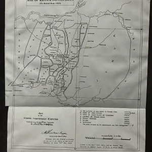 Map Of Khasi And Jaintia Hills (pre- During British Rule 1829 )